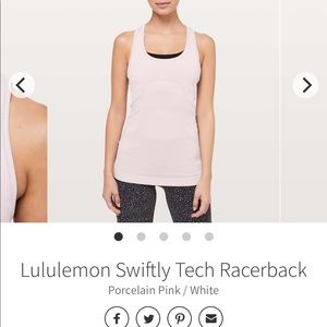 Lululemon Swiftly Tech Racerback Size 6 Pink